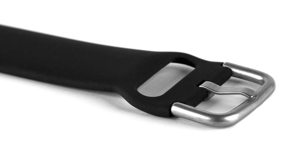 Pasek silikonowy S04 - czarny - 20 mm