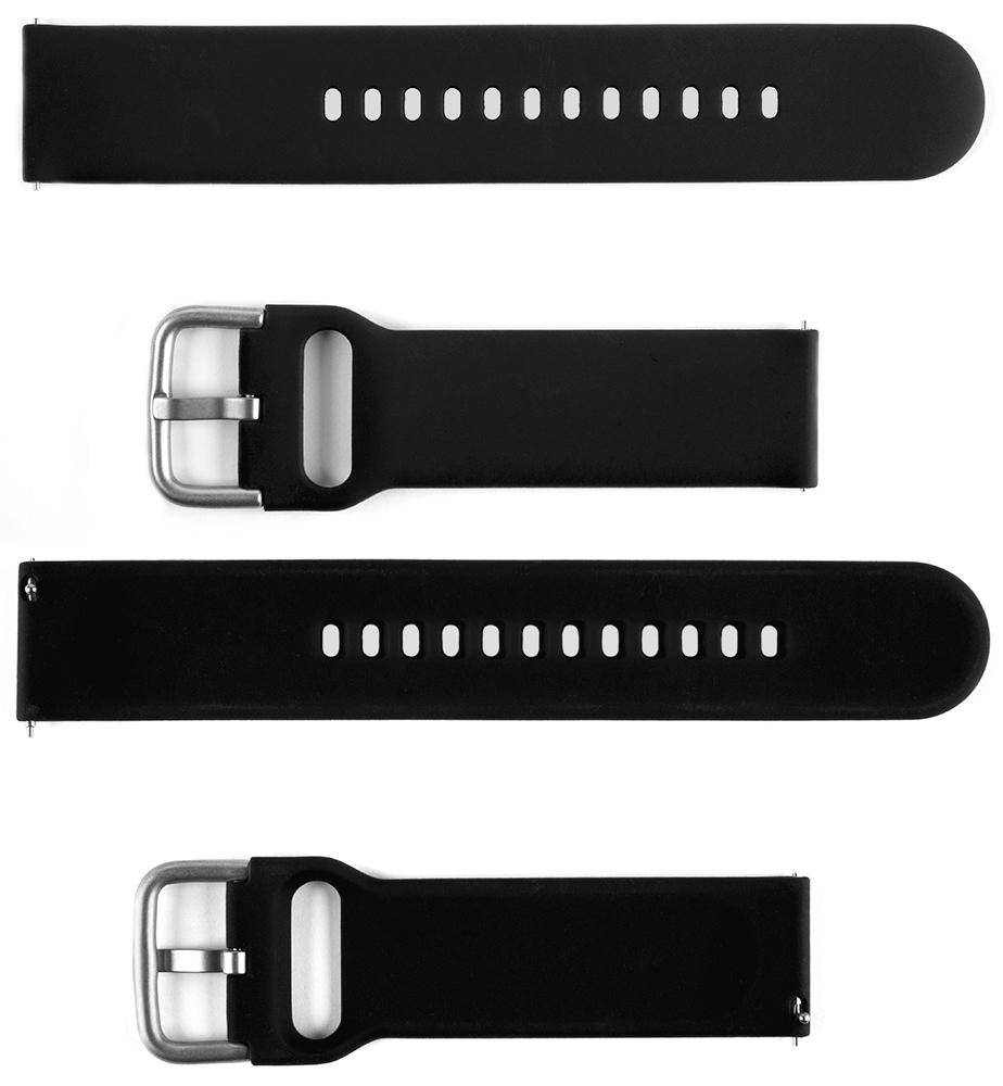 Pasek silikonowy S04 - czarny - 20 mm