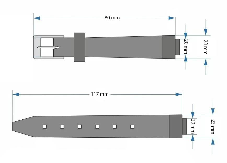 Pasek Casio - zamiennik - W-720 CA-61 - czarny - 20 mm