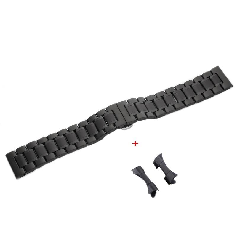 Bransoleta stalowa pełna model 6 - 15 mm - IP czarna